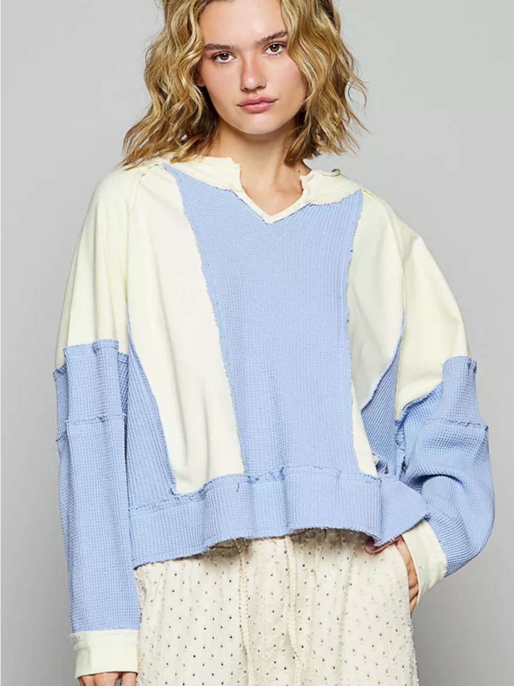 💕POL Colorblock Waffle Knit Hem💕